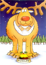 Rudolph Christmas Card